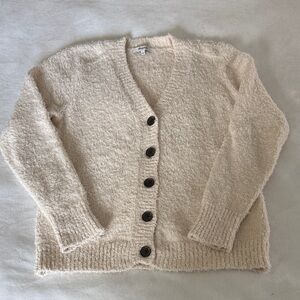 Madewell Cream Button-Up Cardigan